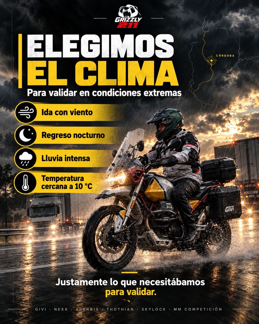 Elegimos el clima: viento, noche, lluvia y 10 °C