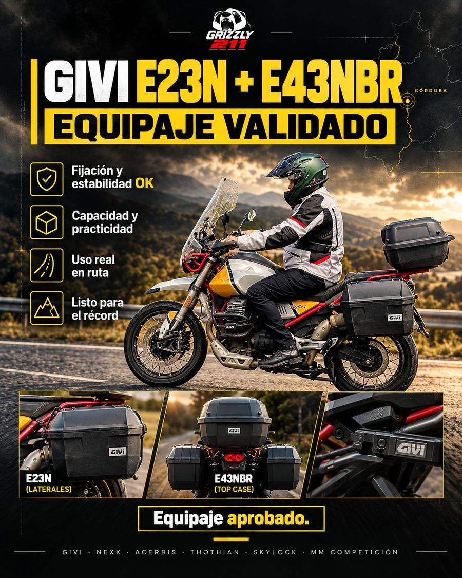 GIVI E23N + E43NBR: equipaje validado
