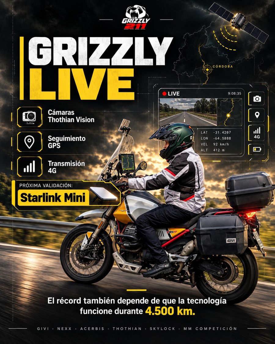 Grizzly Live: cámaras, GPS y transmisión